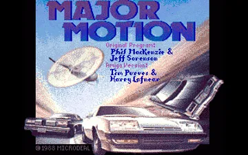 Major Motion screen shot title